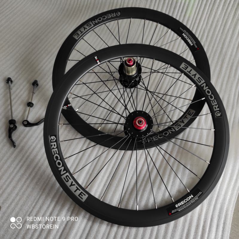 Wheelset Velg Rims 20 Plus SYTE RECON Alloy Super ringan / Velg Sepeda 20 x 1 3/8 Disc Brake KOMPLIT