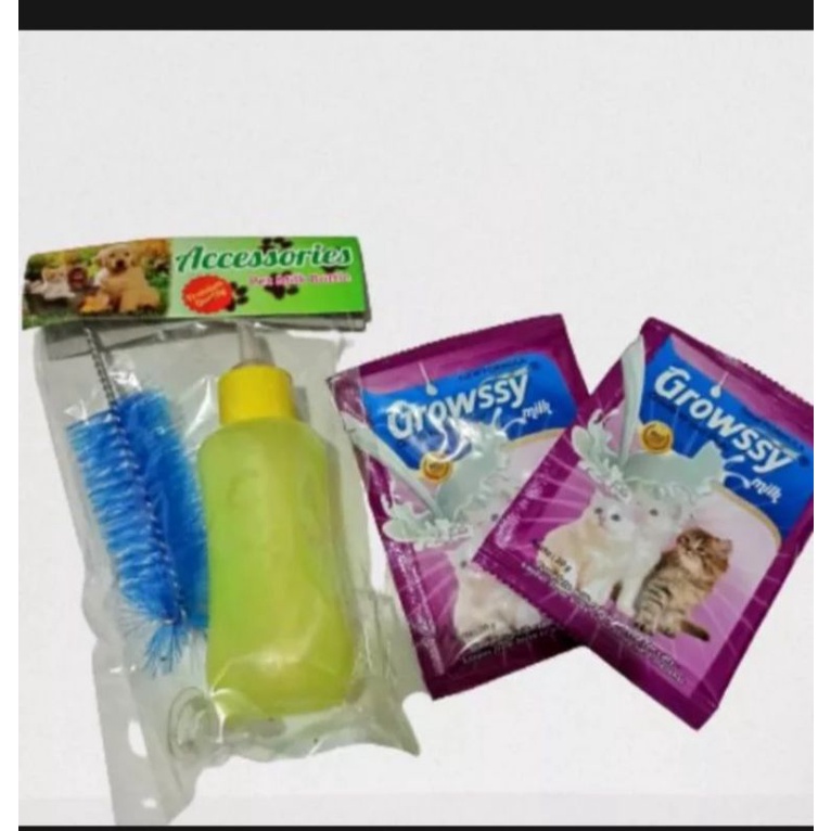 Paket Murah Dot/Botol Minum Anak Kucing&amp;Susu Kucing Growssy 2pcs