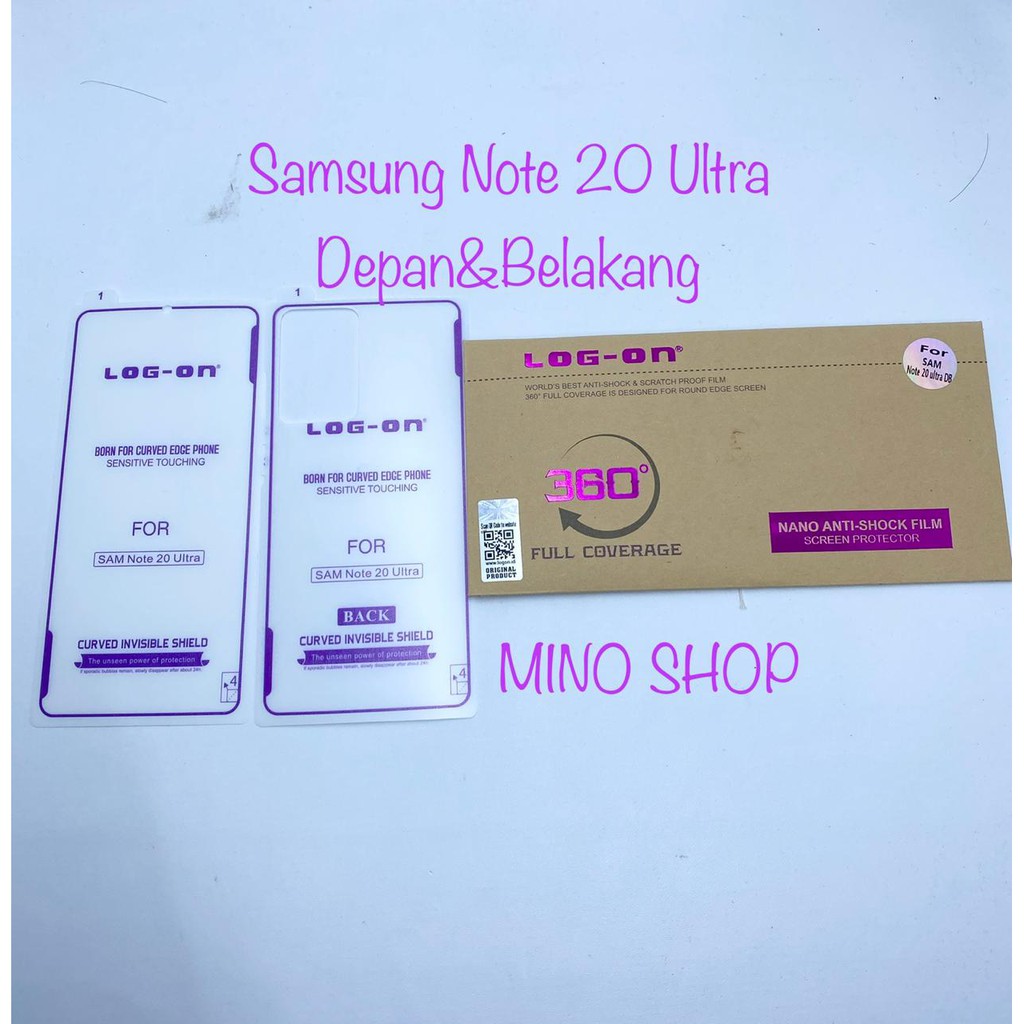 ANTI GORES JELLY SAMSUNG NOTE 20 ULTRA DEPAN&amp;BELAKANG - ANTI SHOCK LOG ON