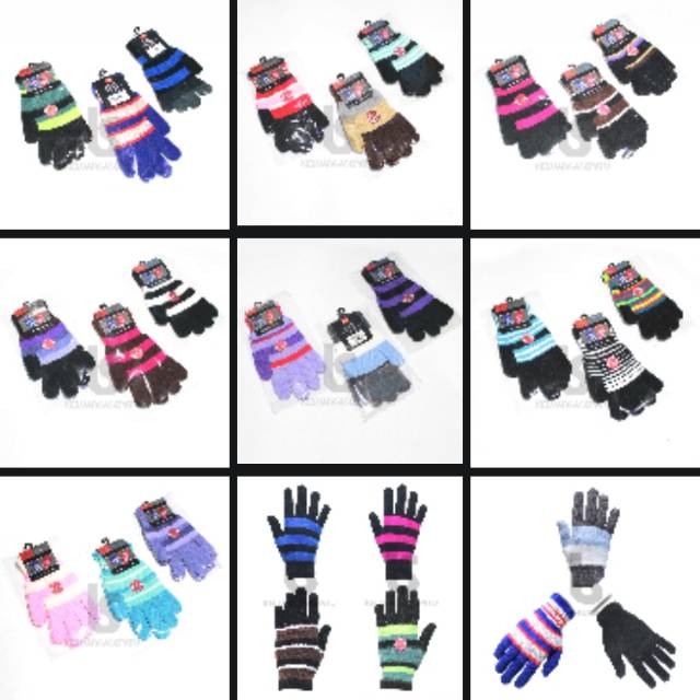 Sarung tangan pria wanita dewasa murah bahan cotton wool nyaman hangat sarung tangan musim dingin