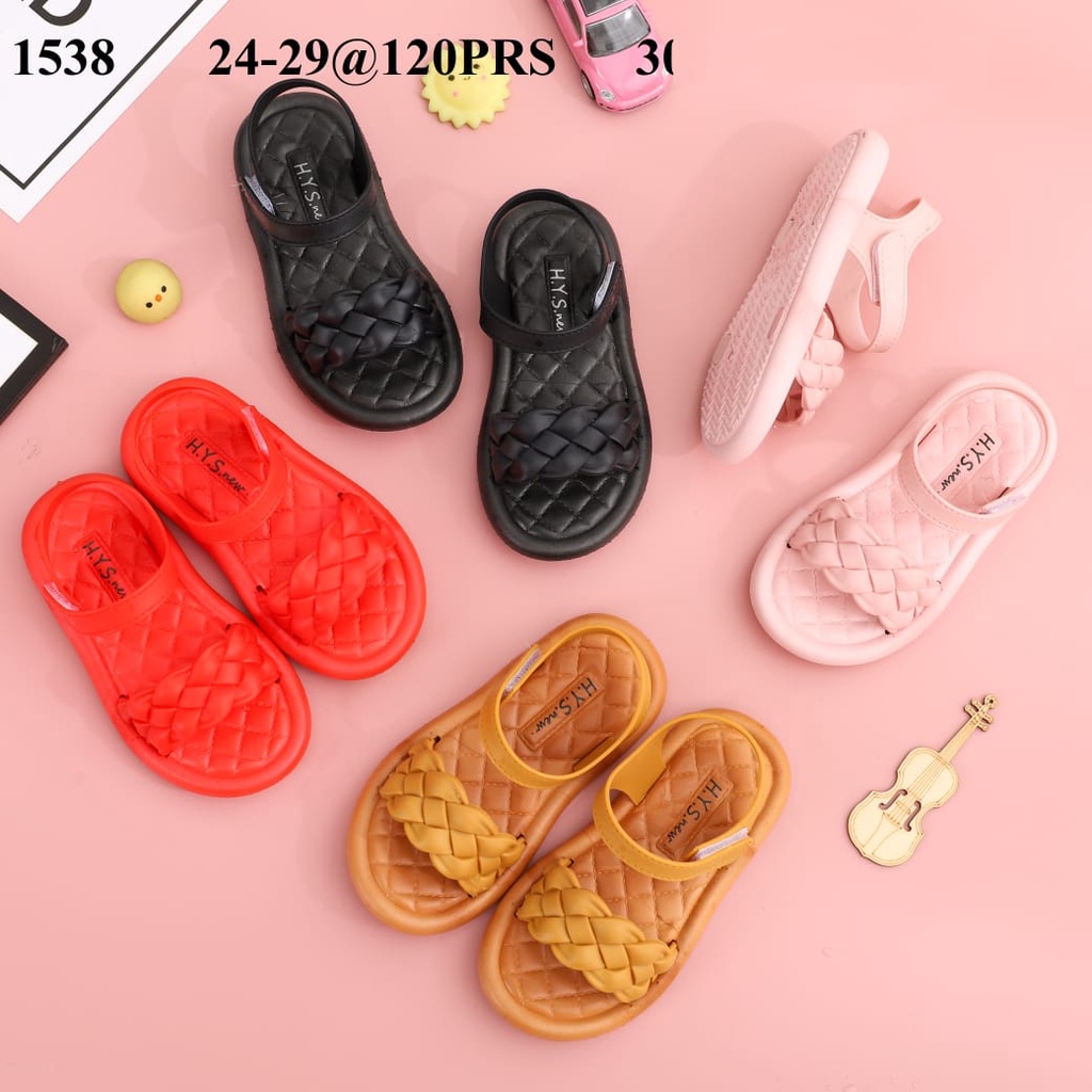 Sandal Anak Perempuan Tali Velcro Motif Anyam Winola Collection WNL 1538