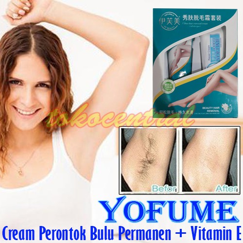 cream penghilang rambut terpercaya Yofume super perontok bulu cream yofume pembasmi rambut panjang