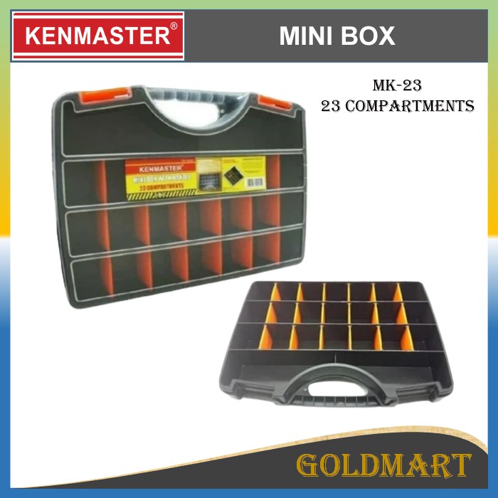 Plastik Mini Box 23 Compratment - Kenmaster Mini Tool Box 23 slot - Tempat Penyimpanan