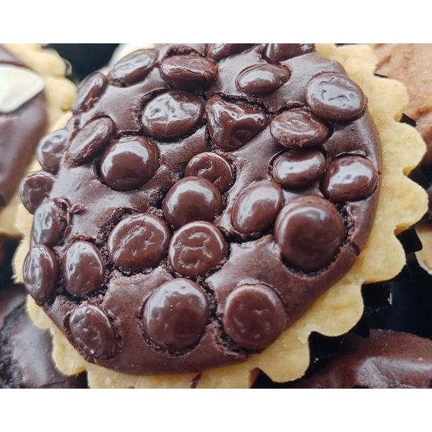 

Pie brownies fudgy dark chocolate topping CHOCOCHIPS