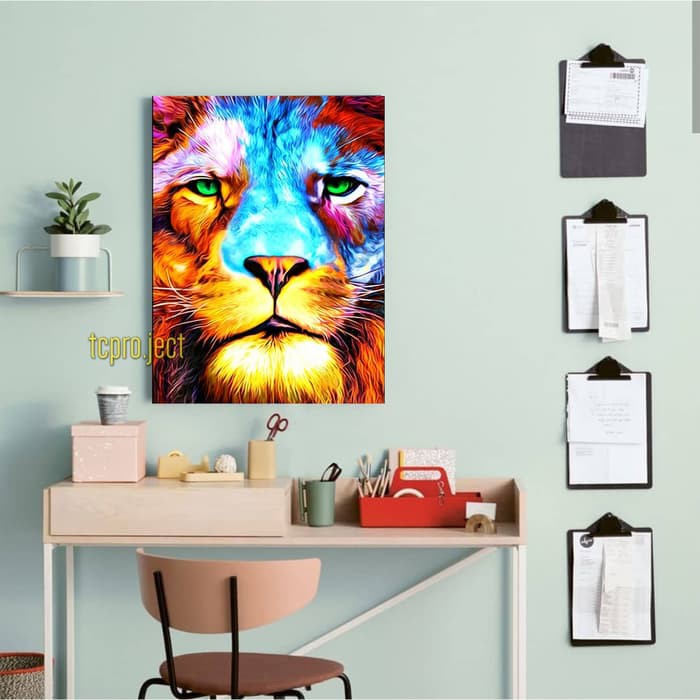 HARIMAU POSTER - POSTER HEWAN - HIASAN DINDING - POSTER KAYU