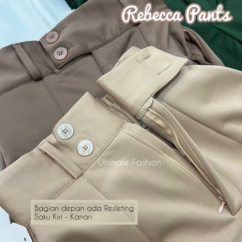 Rebecca Basic Cullote Pants - Celana Kulot Wanita Scuba Import Premium - Celana Panjang High Quality Korea Kekinian Terbaru  Rakku 872