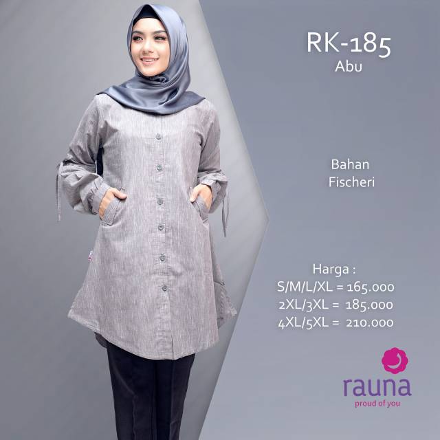 Rauna Tunik Wanita RK 184 / Atasan Wanita Blouse RK 185 / Fashion Muslim / Atasan Wanita Jumbo RK186