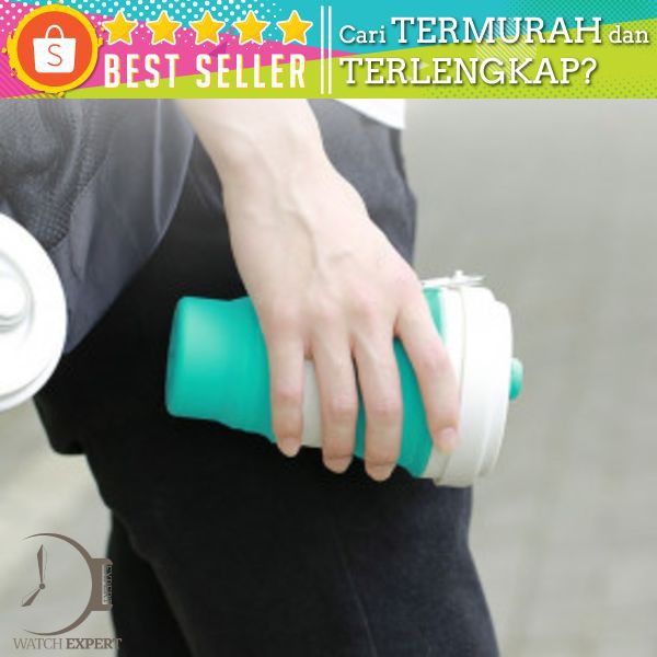 ACEBON Gelas Lipat Silikon Foldable Travel Mug 550ml - GY500 - Blue