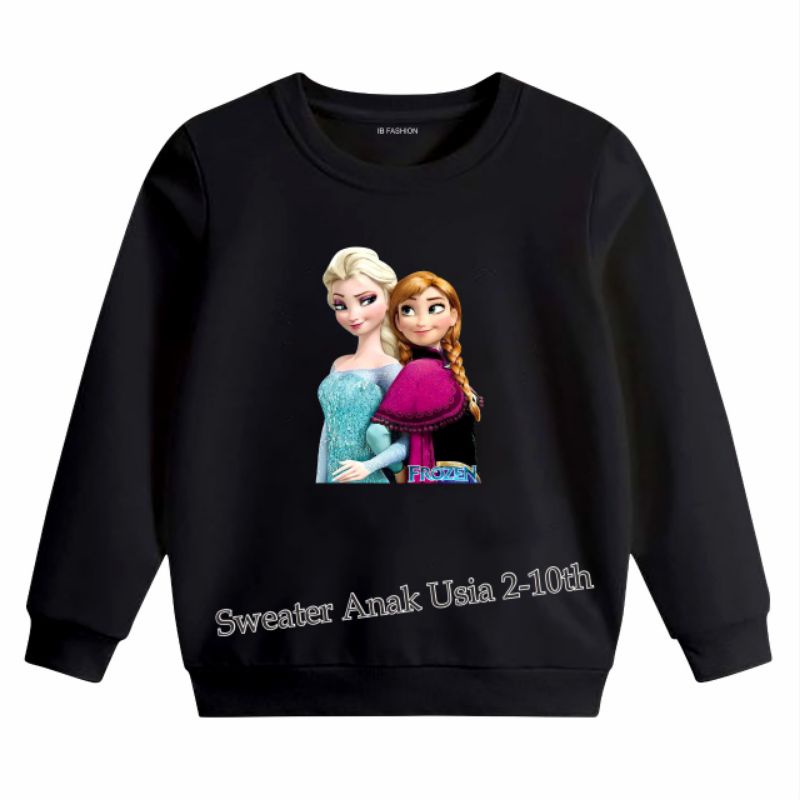 ((IB))SWEATER ANAK PEREMPUAN/FROZEN DIGITAL SABLON