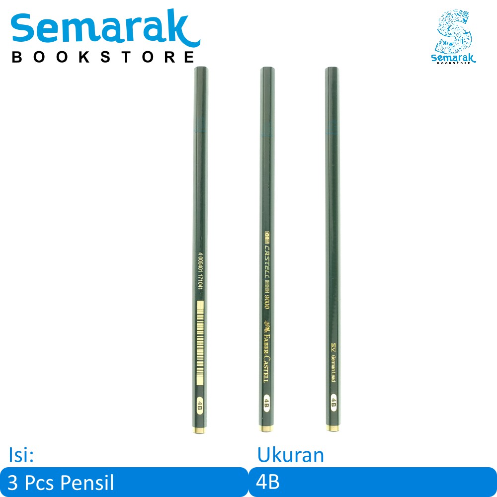 

Faber Castell 9000 Pensil 4B [3 Pcs]
