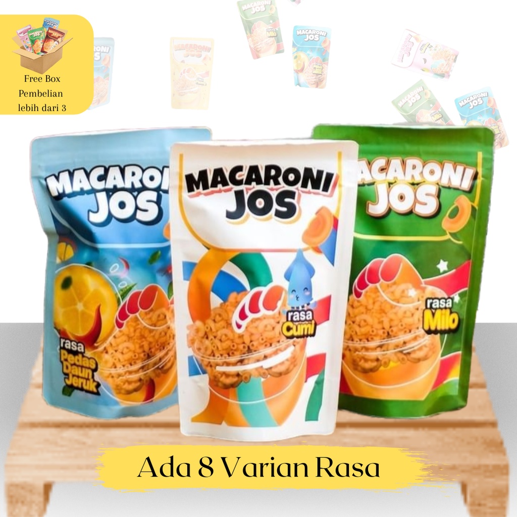 Makaroni Pedas Macaroni jos Cemilan Kekinian 100gram