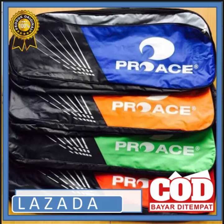 TAS RAKET BADMINTON PRO ACE 2 RESLETING 2 R BESAR ILHAM COLEKTION