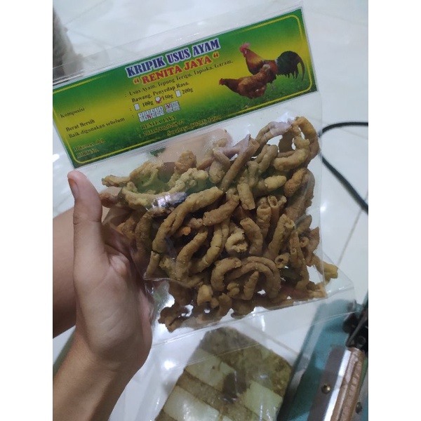 

Kripik Usus Ayam 150 gram, murah, gurih