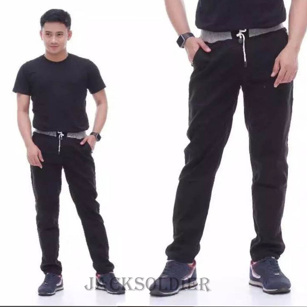 Celana Chino Celana Rib Panjang Bahan Stretch 100% Mulur Elastis Bigsize Jumbo