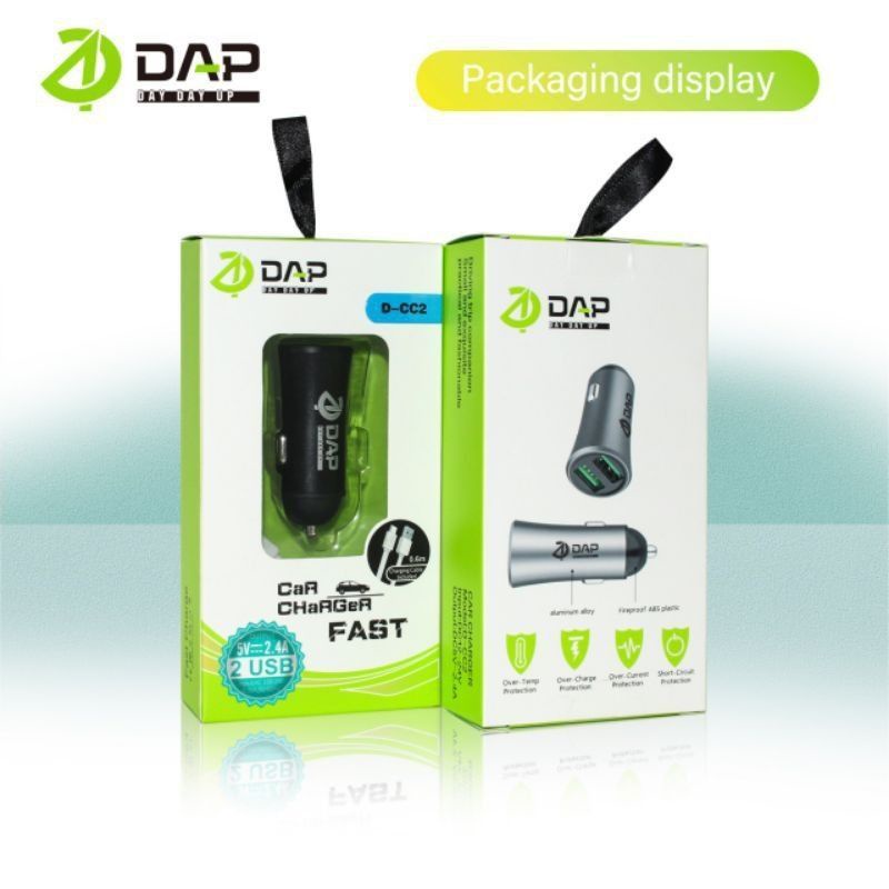 Saver Mobil Charger Mobil DAP D-CC2N 2 USB (2.4A) + Kabel Usb Micro