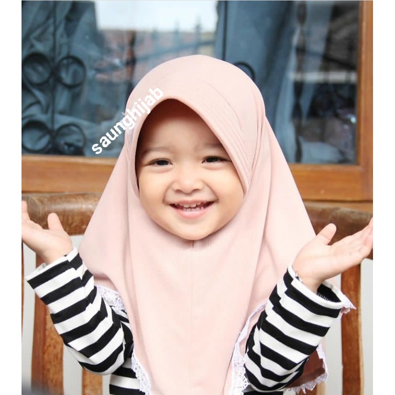 hijab anak bayi  RENDA PET - jilbab anak lucu - kerudung anak perempuan