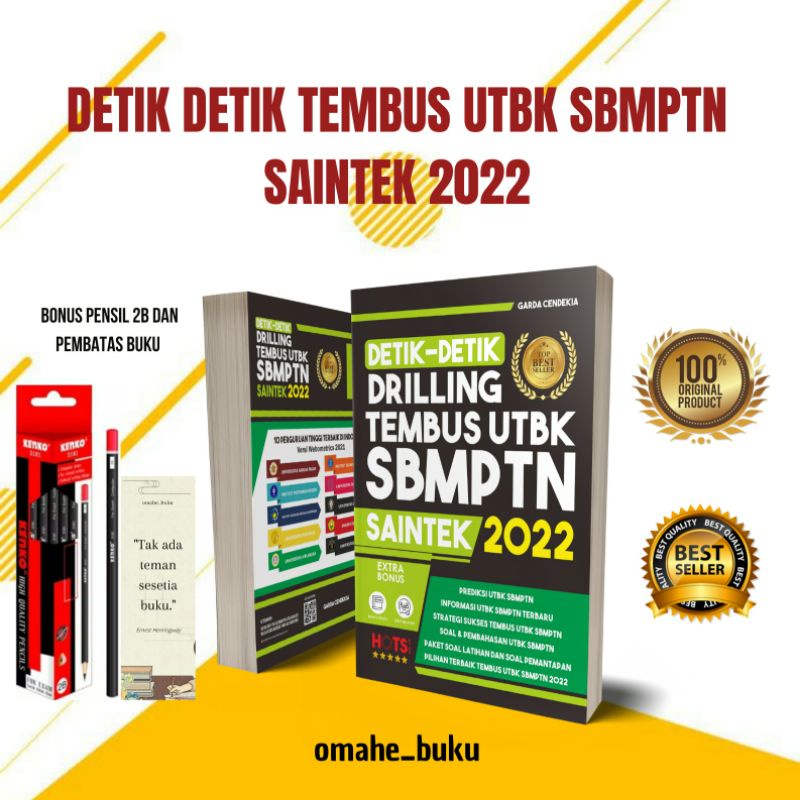 BUKU SBMPTN SAINTEK / DETIK DETIK DRILLING TEMBUS UTBK SBMPTN SAINTEK 2022
