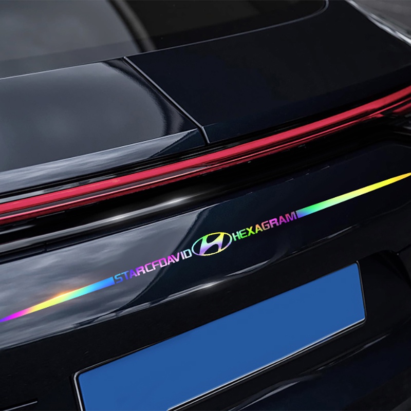 Stiker Logo Hyundai Laser Reflektif Warna-Warni Untuk Matrix Getz Accent I10 Starex Atos Elantra Sonata