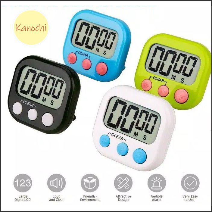 DIGITAL KITCHEN TIMER MASAK MAGNET JAM ALARM STOPWATCH ALAT DAPUR