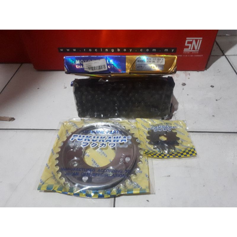 GEAR GIR SET GEARSET SUPRA X 125 HELM IN FUKUKAWA ASLI ORI