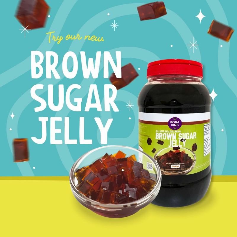 Jelly konyaku 2kg / brown sugar konyaku / topping konyaku / jelly gula aren