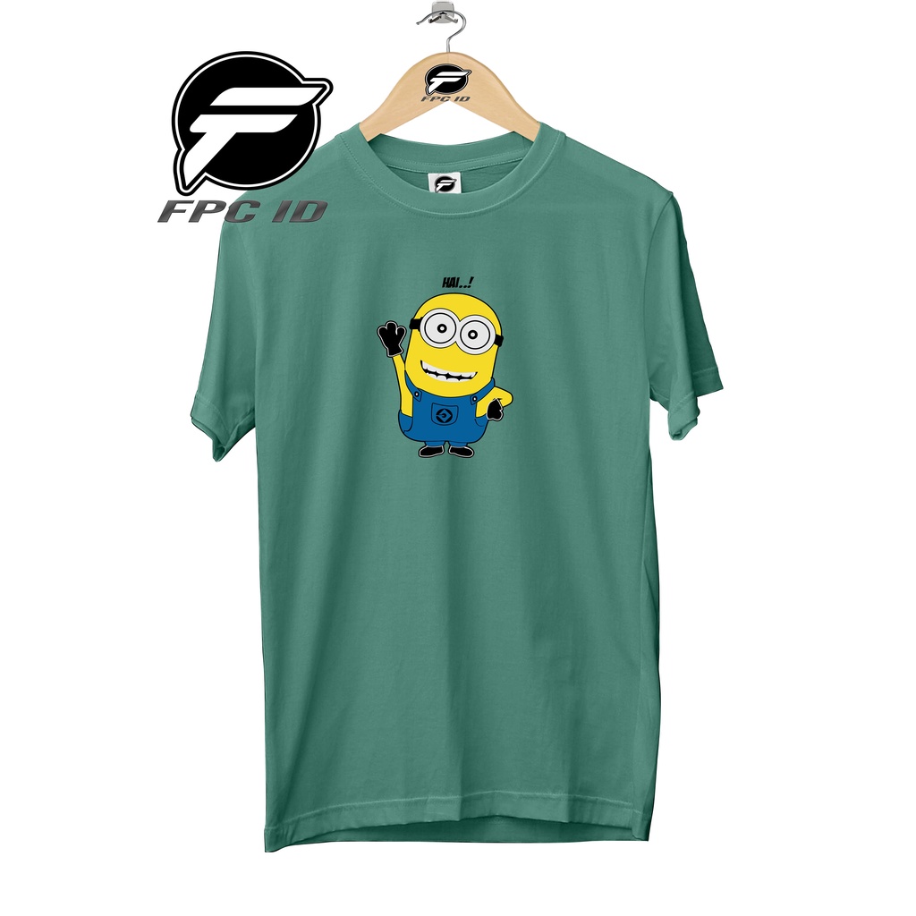 Kaos Anime Minion Hai Cotton Combed 30s Baju Distro Jumbo Pilihan Favorit Pria Atasan Wanita