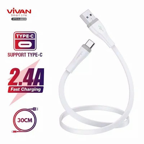 KABEL USB VIVAN SC30S TYPE C 30CM 2.4A COPPER