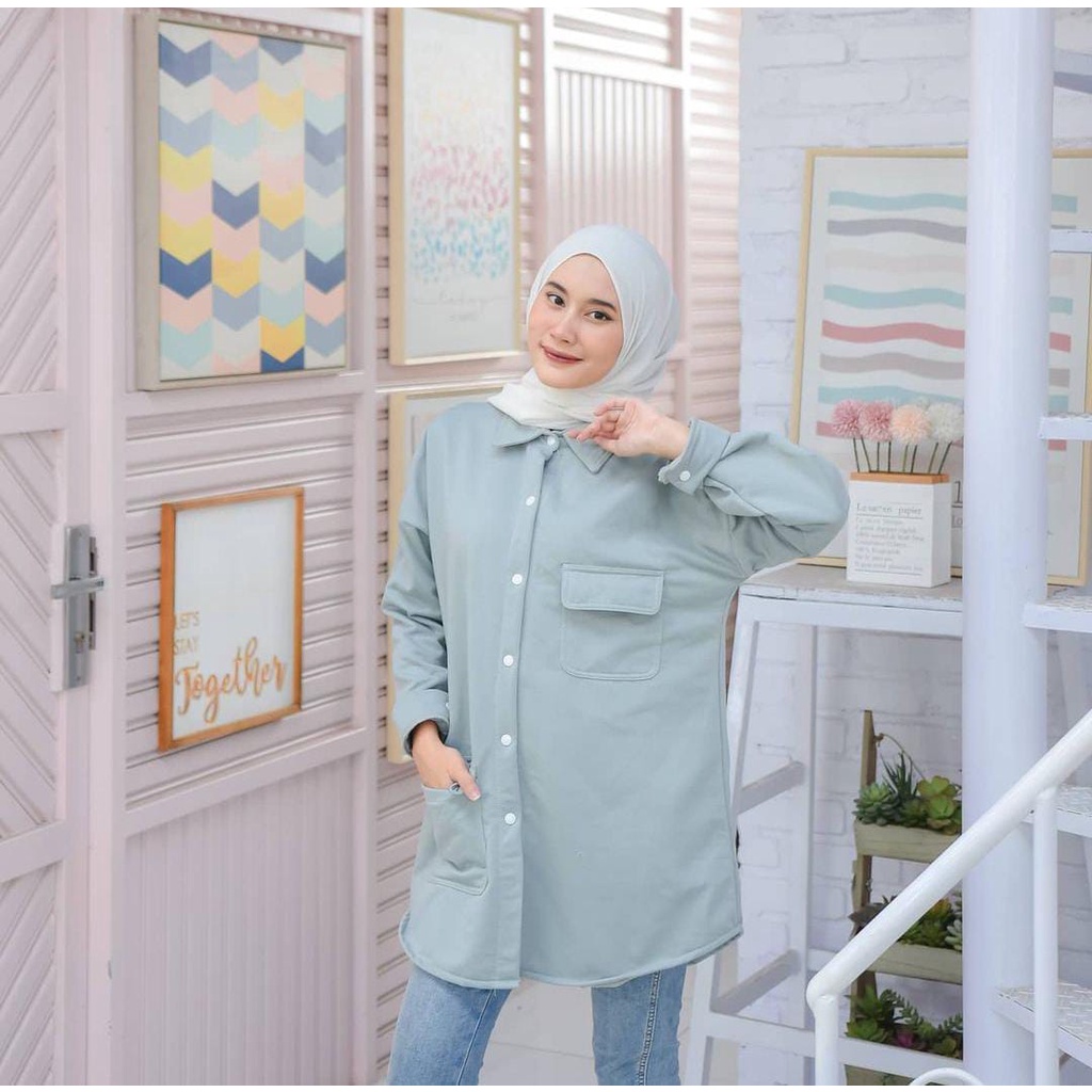 Kasual Caket Outwear Wanita Korean Style Bahan Fleece