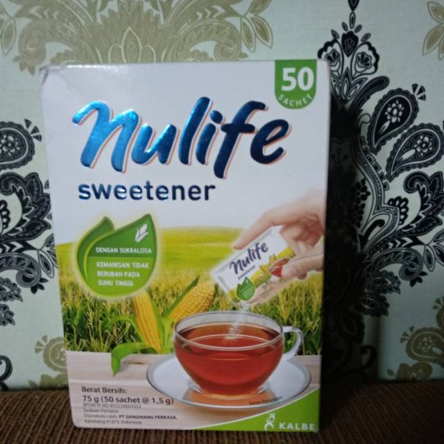 

Nulife sweetener 75g ( 50 sachet @ 1,5 g)