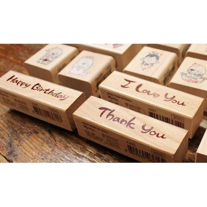 Wooden Stamp - Greeting Words Series