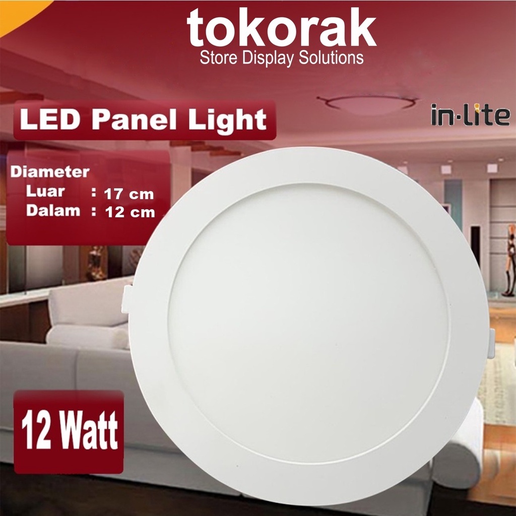 LED PANEL INBOW IN-LITE BULAT 12 WATT PUTIH DOWNLIGHT INLITE INPS628R