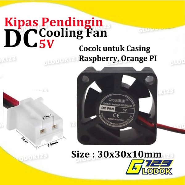 Cooling Fan Mini Kipas Pendingin DC 5V Brushless Raspberry Orange PI