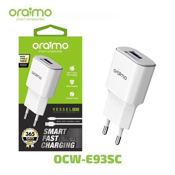 Oraimo Vessel Pro Quick Fast Power Charger OCW-E93SC