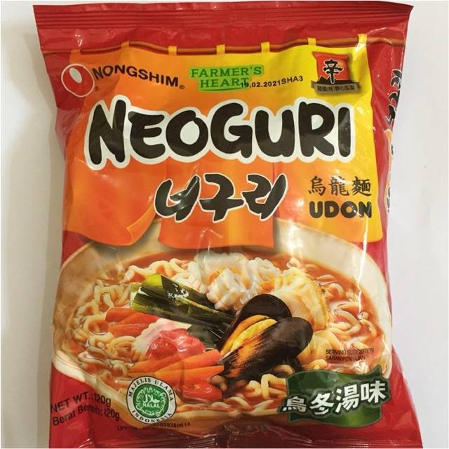Nongshim Neoguri Udon 120gr / Mie Instan Korea Halal / Neoguri Spicy Udon