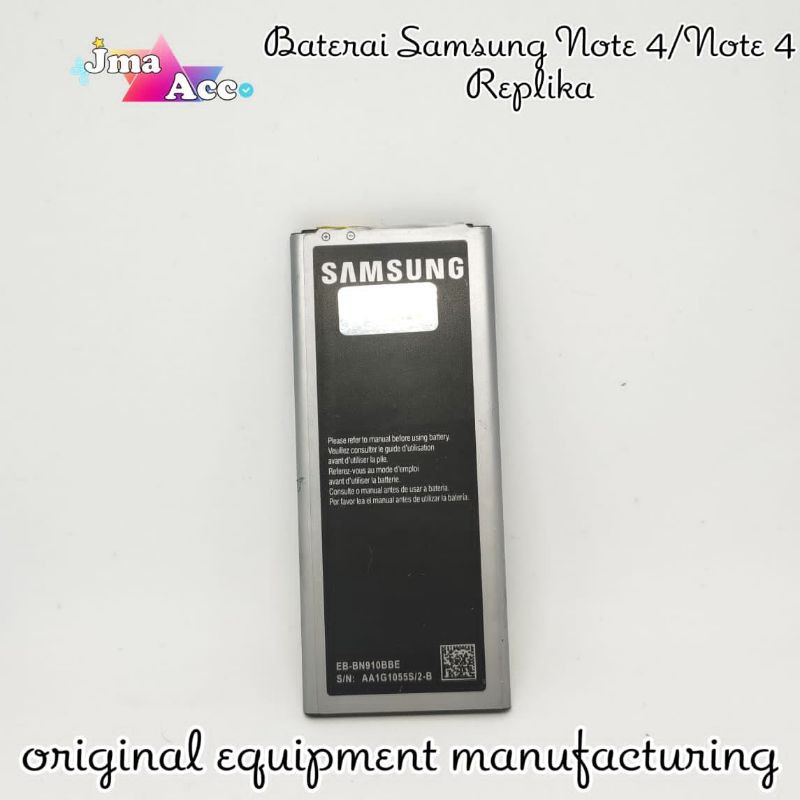 Baterai Samsung galaxy note 4 Replika /N9100 /Battery batre hp