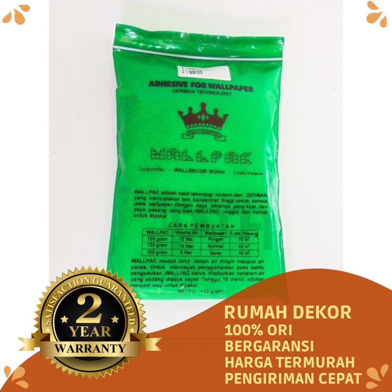 Wallpac, Lem Wallpaper Bubuk, Perekat Khusus Wallpaper Dinding
