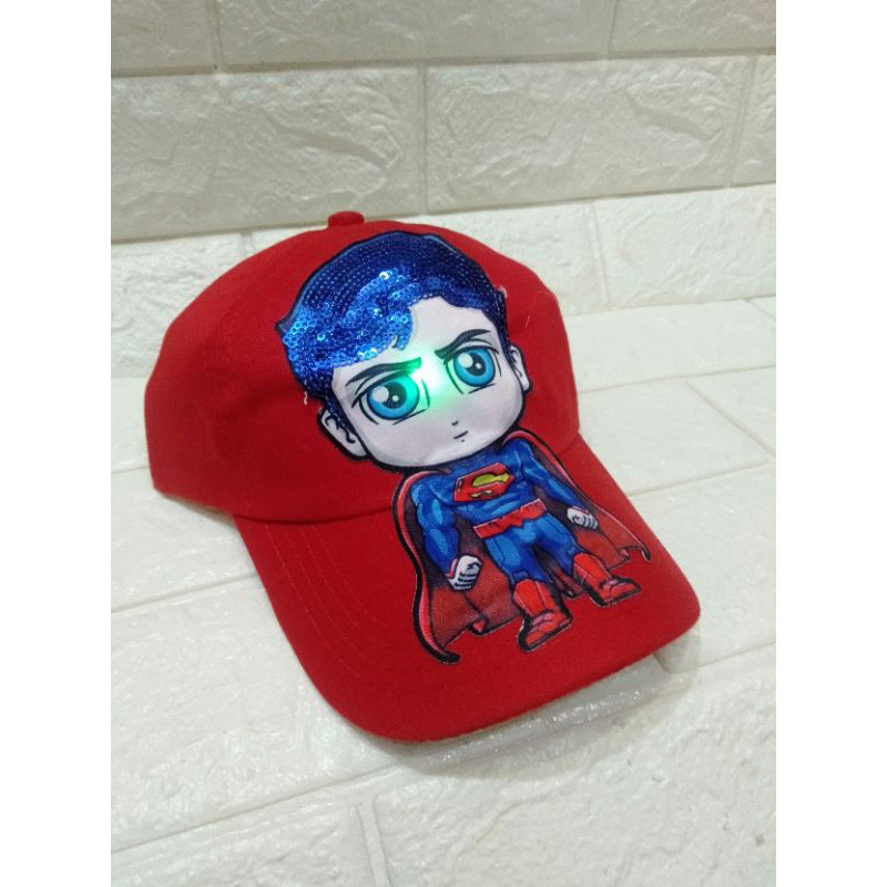 Topi anak karakter captain america semua Avenger led (nyala)bisa dipakai umur 1-10tahun