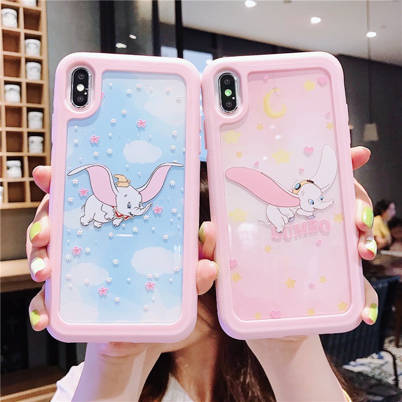 Casing iPhone Gajah Terbang Dumbo iPhone 7plus 6 splus Case iPhone8plus Case Kartun iPhone 6 6 s 7 8 Plus X XS 11 Pro Max ProMax Pelindung Mobile cover