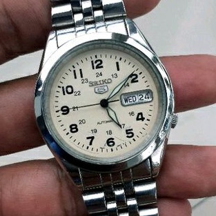 SEIKO 5 Cal-7S26A Military Dial. Coklat Muda.(second,vintage,kuno,antik)