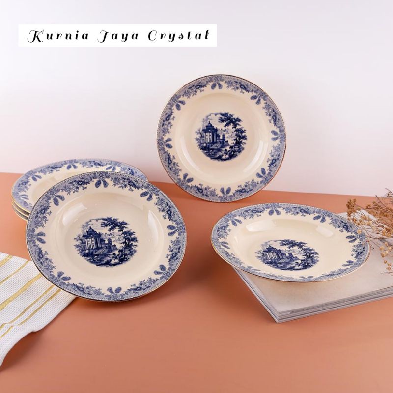 Piring keramik Capodimonte windsor isi 6pcs/ Piring windsor keramik capodimomte