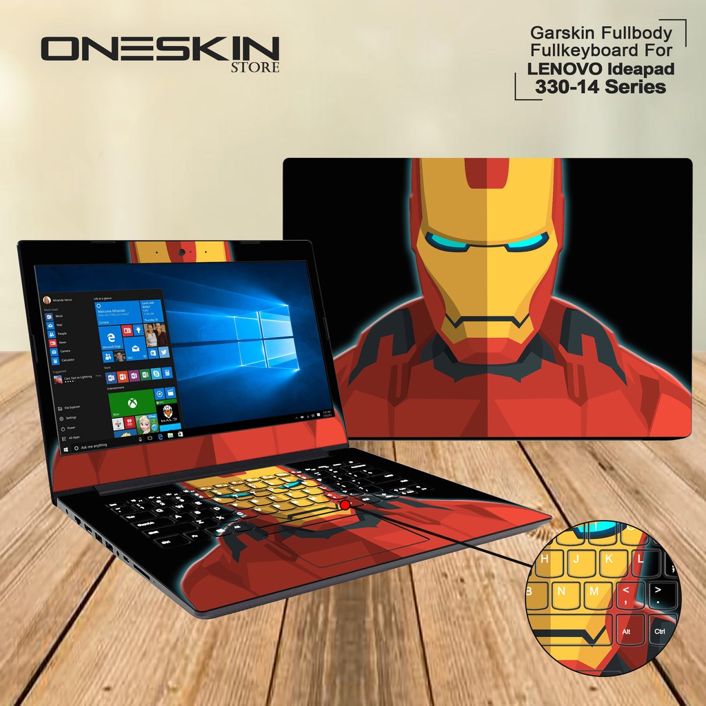 Garskin Laptop Cover Lenovo Ideapad 330-14IKB-81G200-34MJ 35MJ 4XIN Fullbody Fullkeyboard