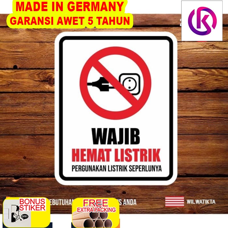 

Promo Sticker Safety Sign Warning Hemat Listrik - HL - 1