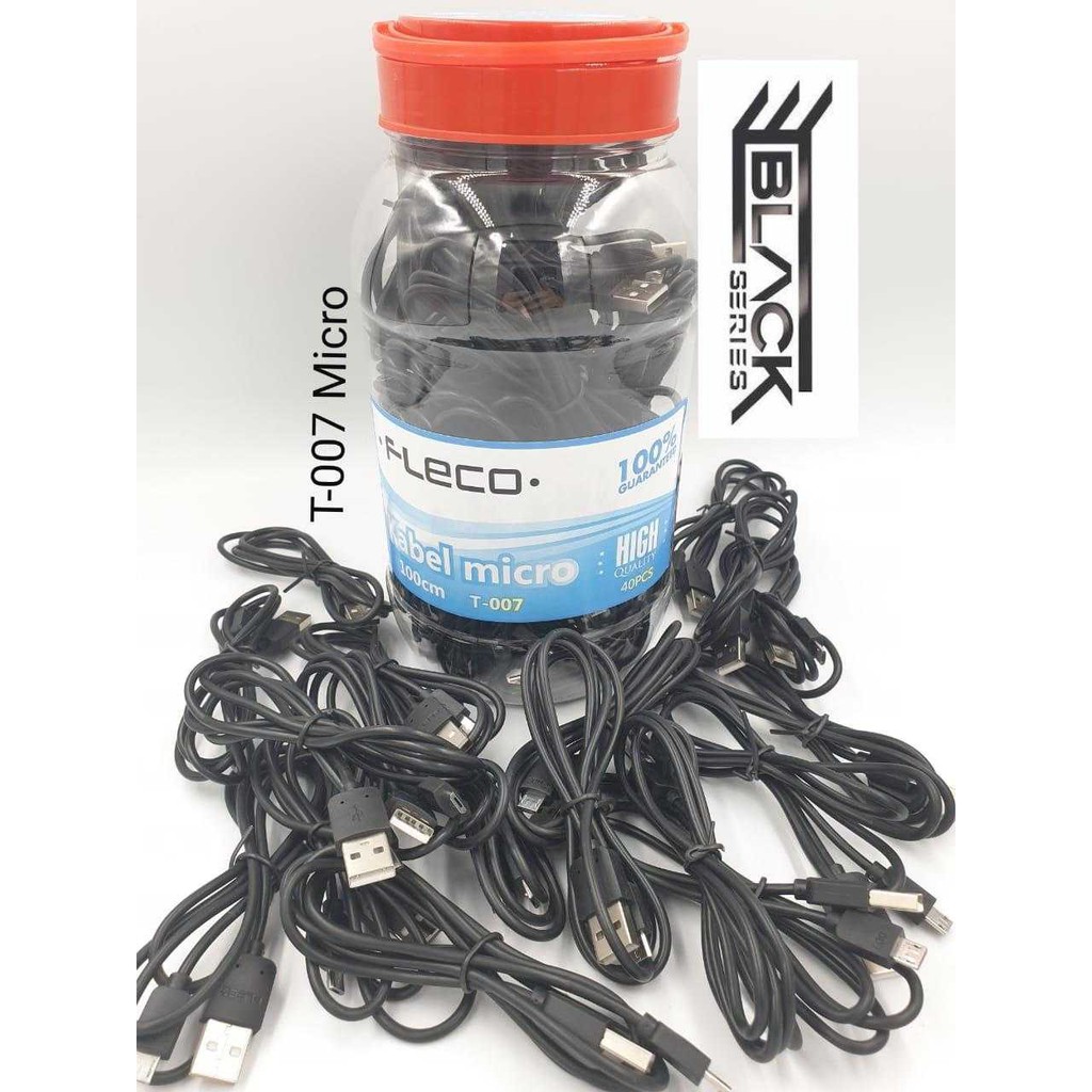 KABEL DATA FLECO MICRO BULAT PERTOPLES ISI 40 PCS T007