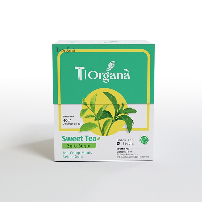 T|Organa - Teh Stevia Teh Manis Tanpa Gula Bundle 3 Box Isi 10 Tbag