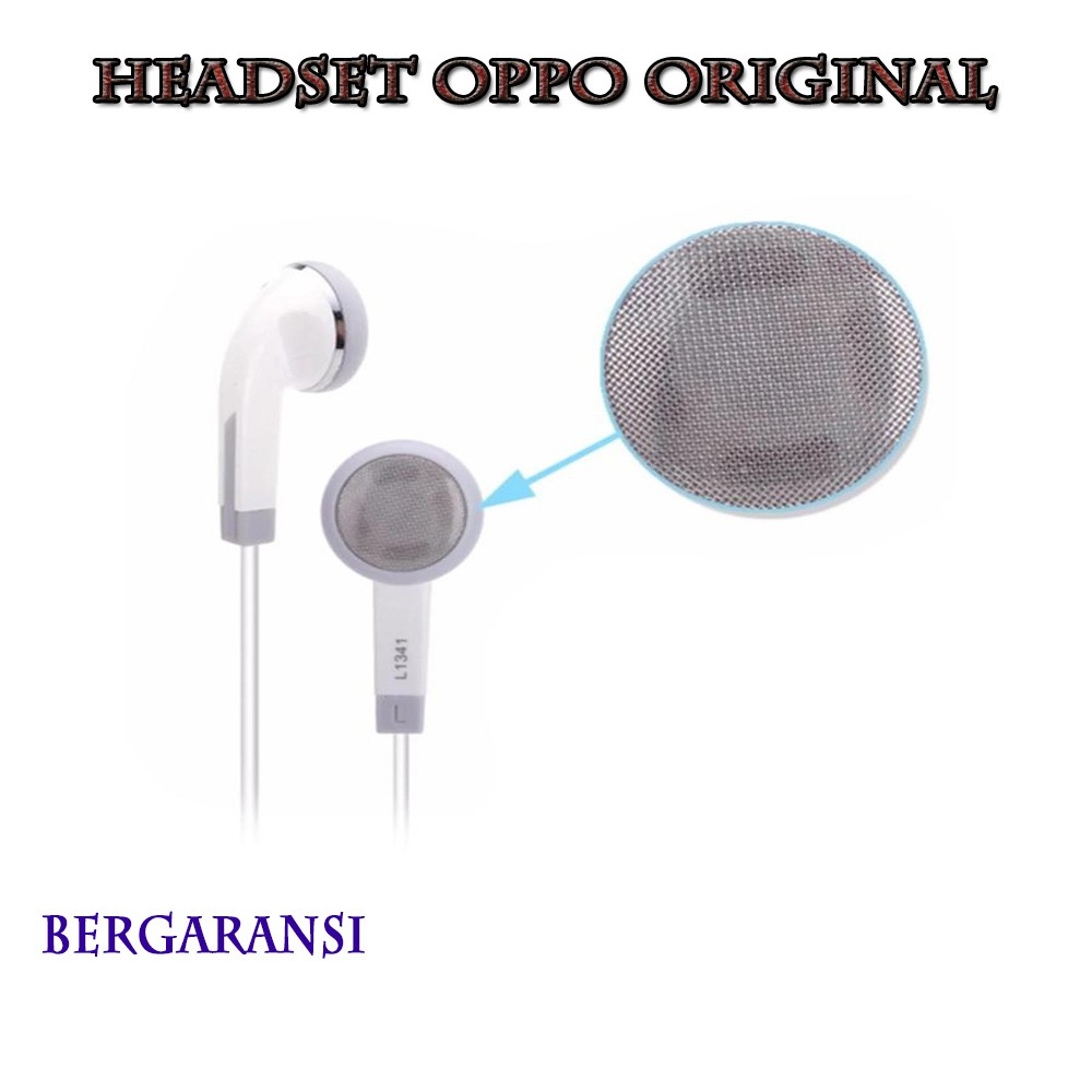 MH123 OPPO Handsfree Oppo ORIGINAL Headset Oppo Ori Handfree Earphone MIC Stereo GARANSI