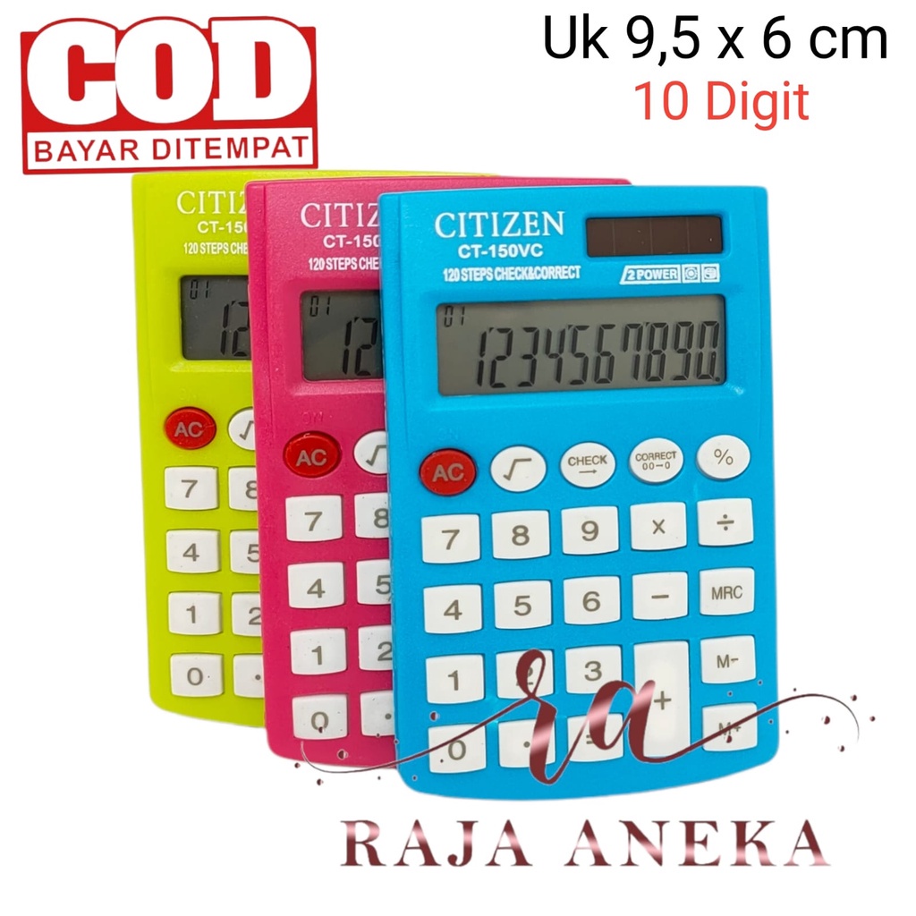 

Calculator Citizen CT-150VC mini ct 150 vc Kalkulator Warna 10Digit