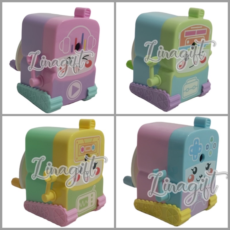 SHARPENER - SERUTAN PUTAR MOTIF KECIL - RAUTAN PUTAR PENSIL MEJA TRANSFORMER FROZEN MICKEY MINNIE PRINCESS RABBIT HELLOKITTY SUPERHEROES BATMAN CAPTAIN AMERICA IRONMAN SPIDERMAN MINION BTS UNICORN PONY RILAKUMA PINK BLUE GREEN TOSCA ROBOT CARS FROZEN