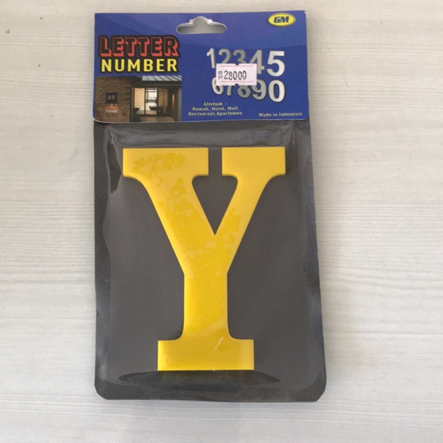 

GM LABEL ACRYLIC HURUF Y 10 CM ( KUNING )
