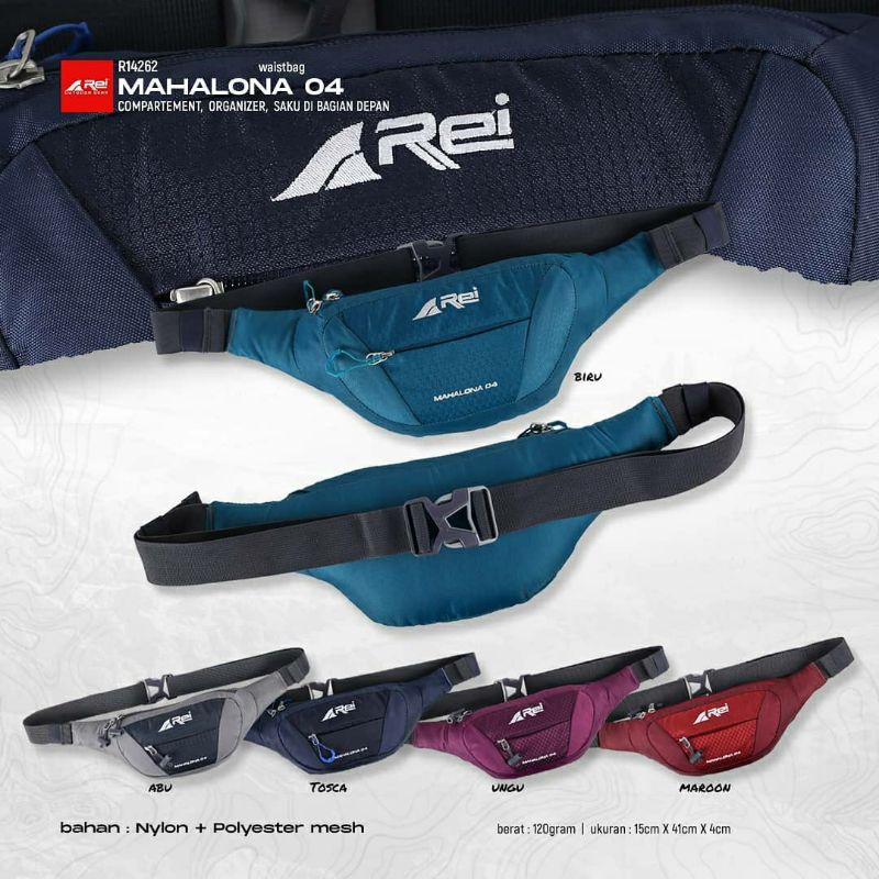 WAIST BAG TAS SELEMPANG PRIA WANITA AREI MAHALONA 04 ORIGINAL