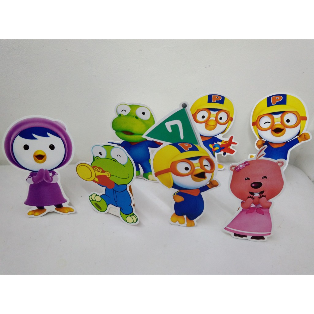 Hiasan meja pororo / centerpiece pororo / paperdoll pororo